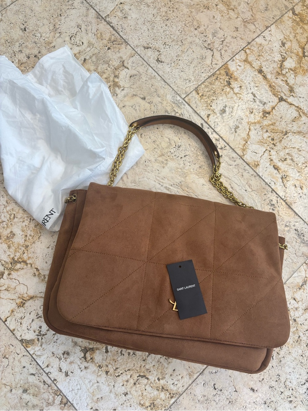 UNBRANDED  Messenger Bag with Gold Chain Strap FIRM PRICE